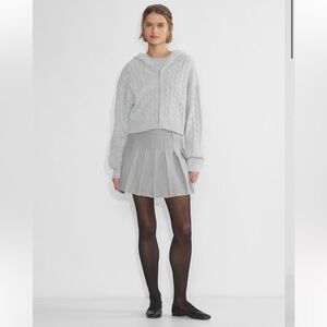 Sunday Best Olive Mini Skirt Light Grey Heather Chrome